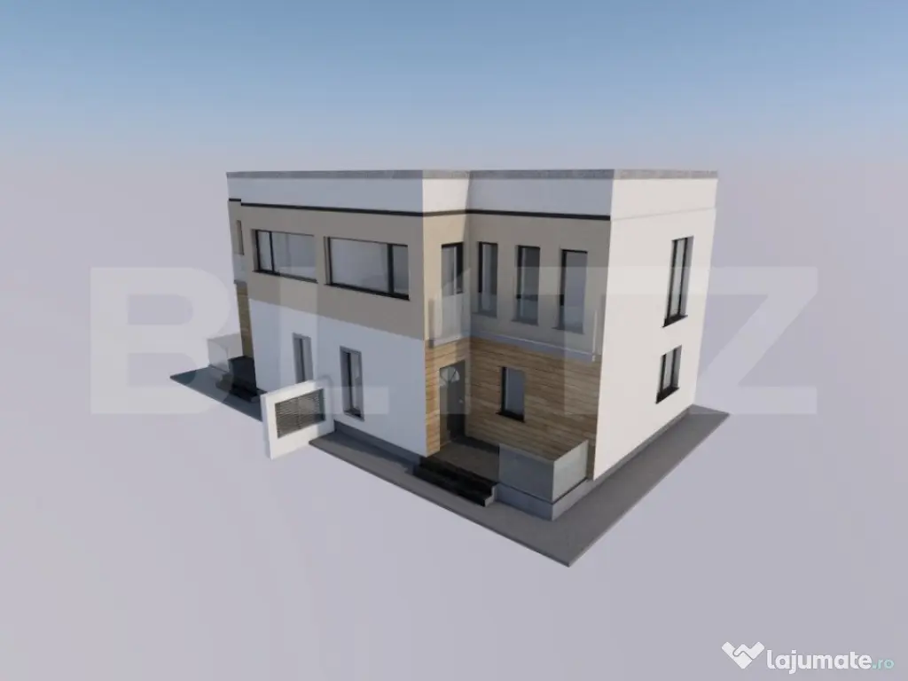Duplex modern, 2 camere, 110 mp utili, 220 mp, teren, zona B