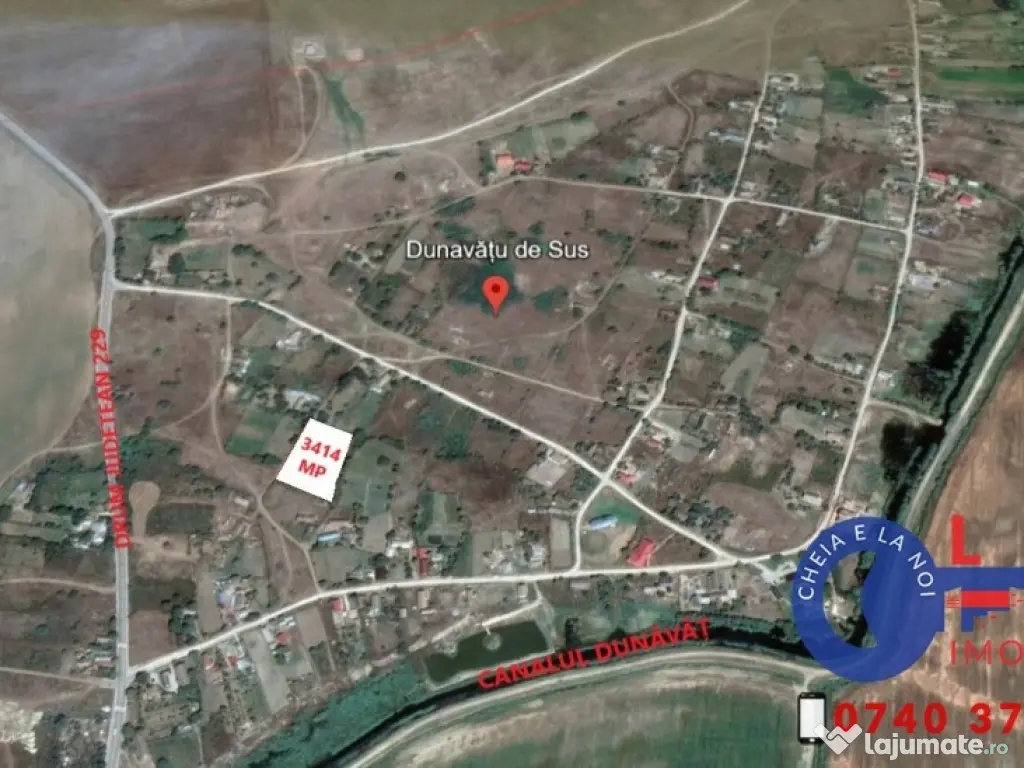 ID 7829 EXCLUSIVITATE - Teren INTRAVILAN in DUNĂVĂȚU DE SUS