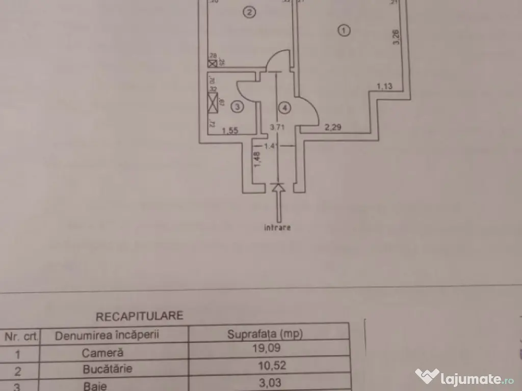 Apartament 1 camera, zona Vidin, etaj 1