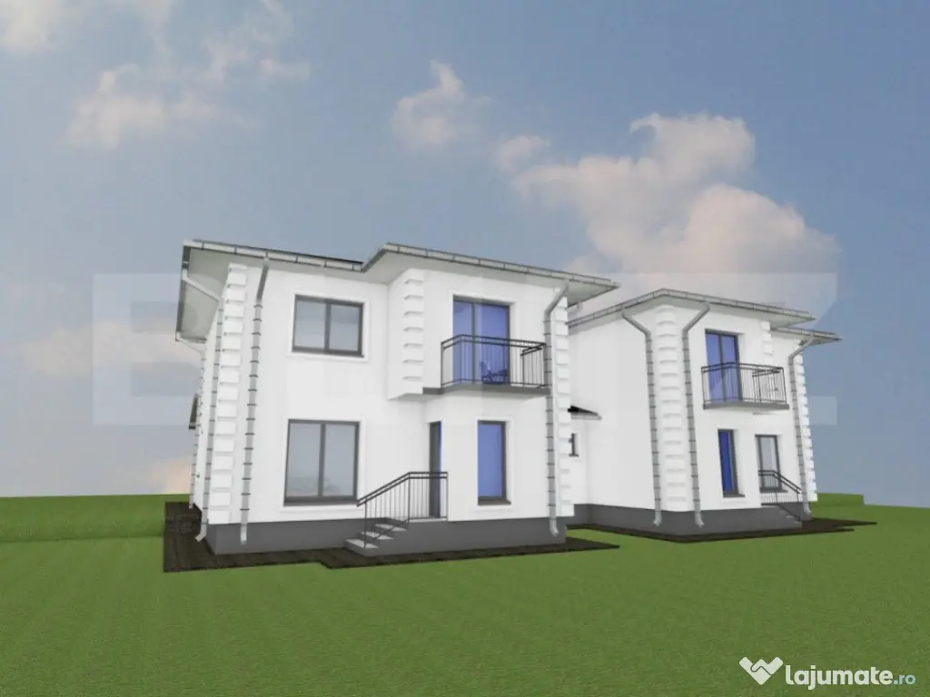 Casa la rosu 4 camere, 106 mp, zona Miroslava