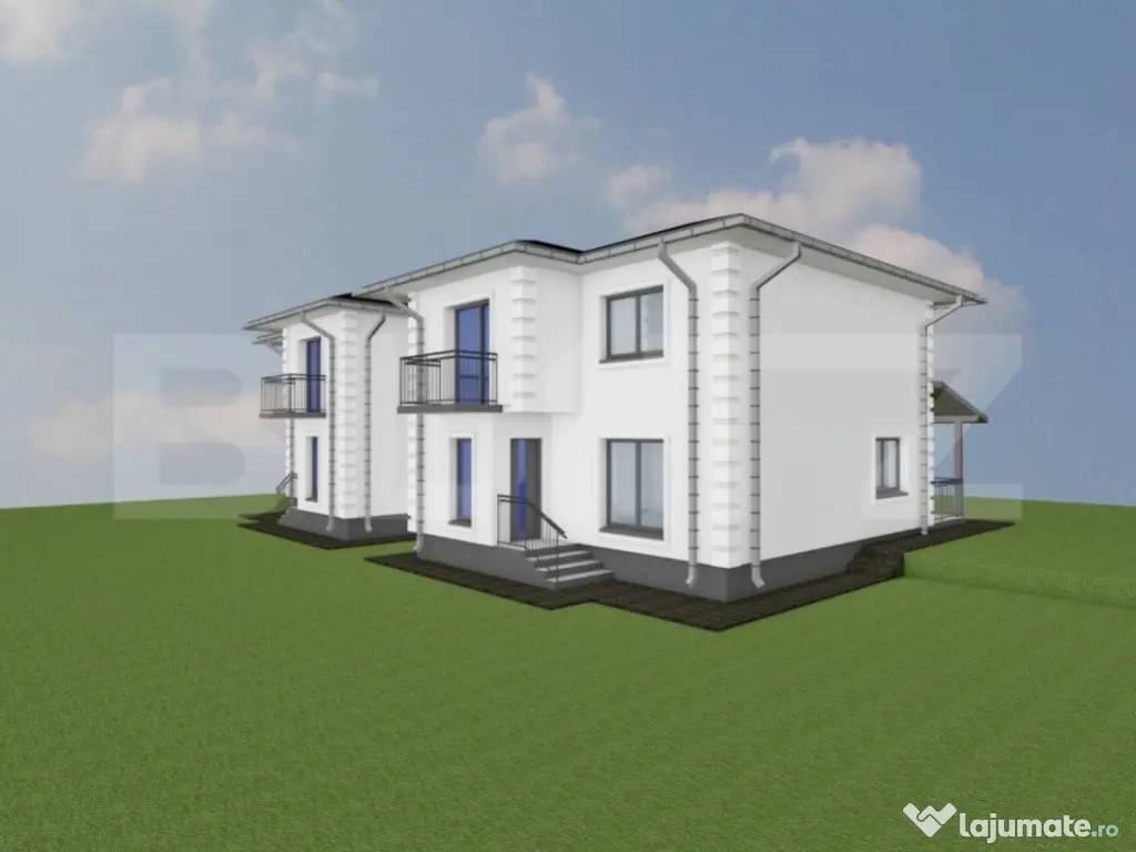 Casa la rosu 4 camere, 106 mp, zona Miroslava