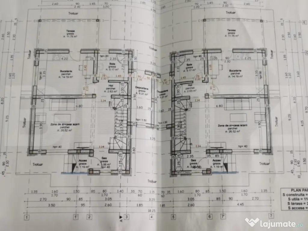 Casa la rosu 4 camere, 106 mp, zona Miroslava