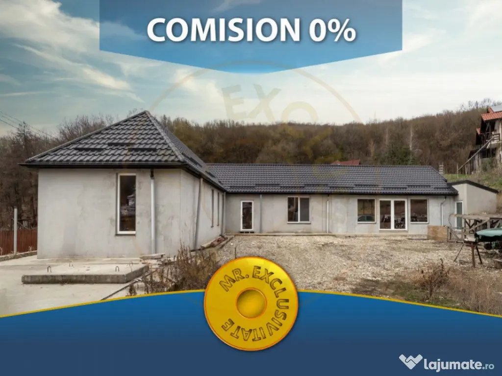 Casă modernă cu 5 camere într-o zonă liniștită de deal