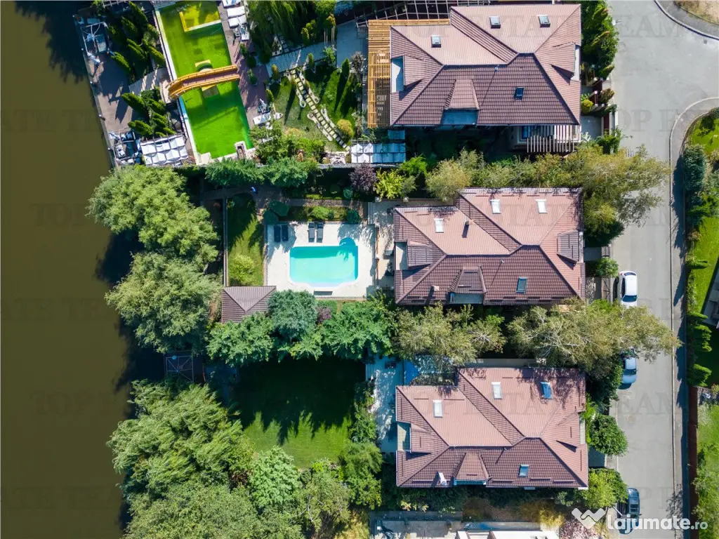 Vila de Lux cu Piscina, Acces direct la Lac si Vedere Panora 