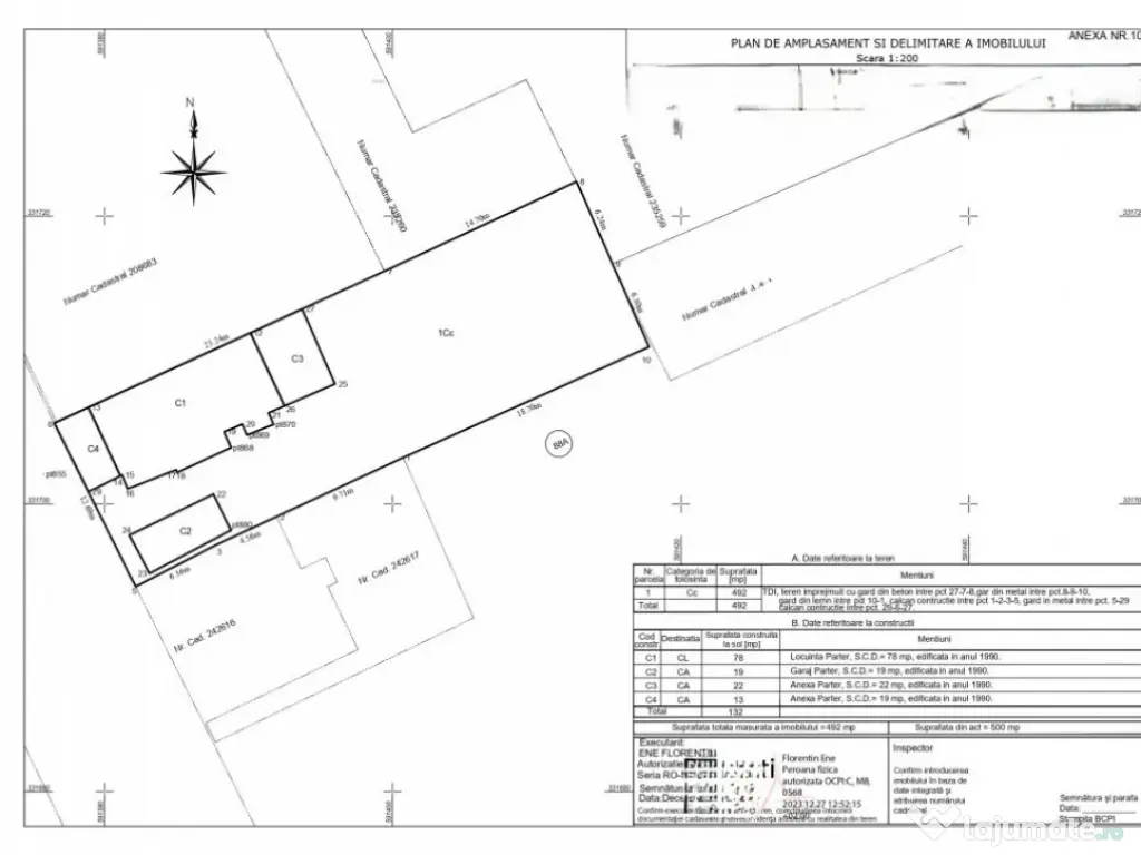 Teren cu casa demolabila Cartier Andronache