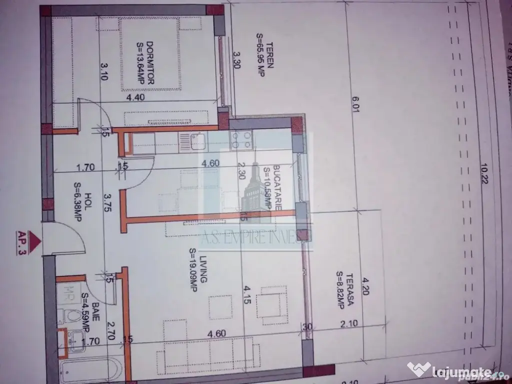 De vanzare apartament 2 camere/ Sanpetru Residence 