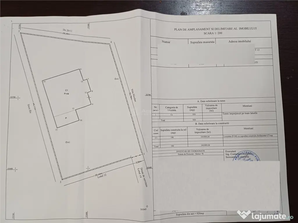 5 camere - 3 bai - 200 mp utili - teren 920 mp - Domnesti - 