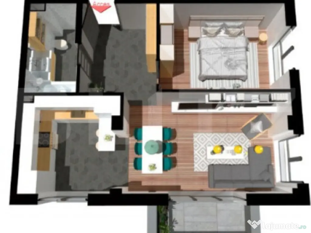 Apartament 2 camere, 57 mp, zona exclusivista Floresti