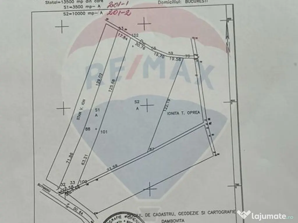 Vanzare teren intravilan Butimanu / sat Barbuceanu, judet...