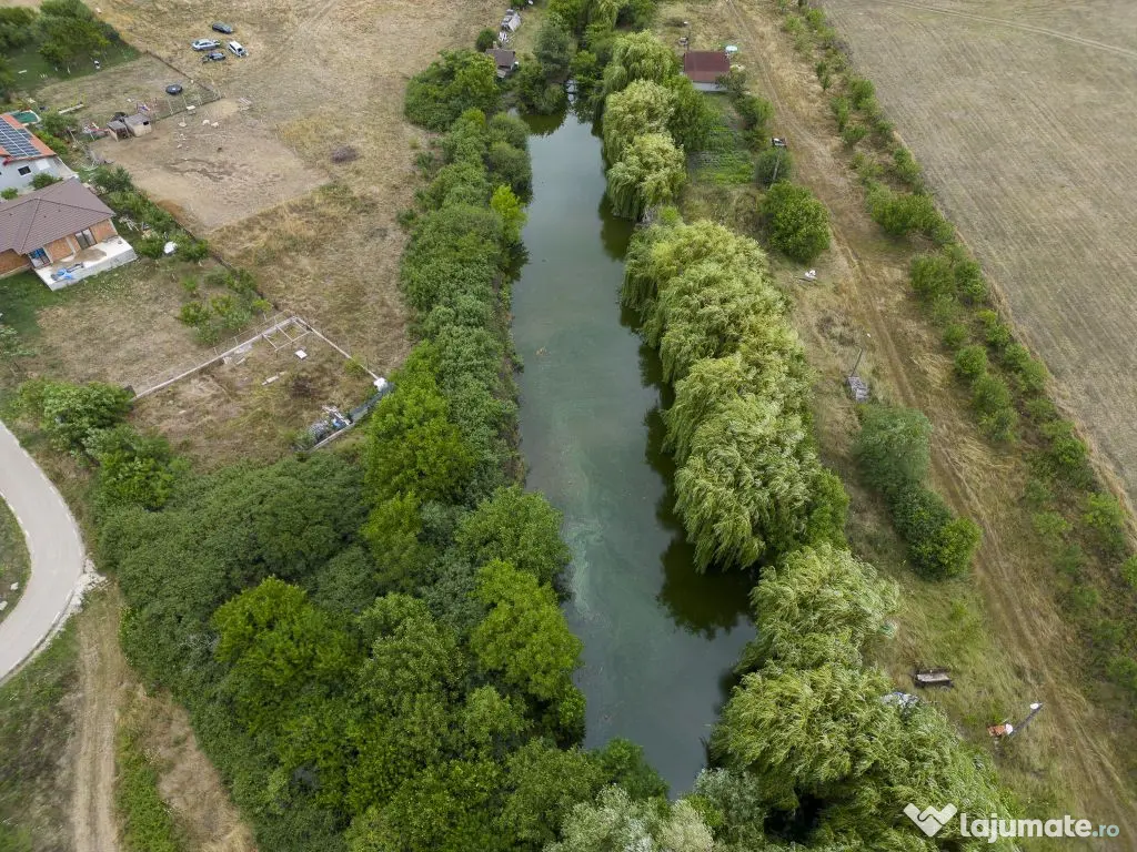 Teren de 7900 mp cu baltă de pescuit în Frumușeni 