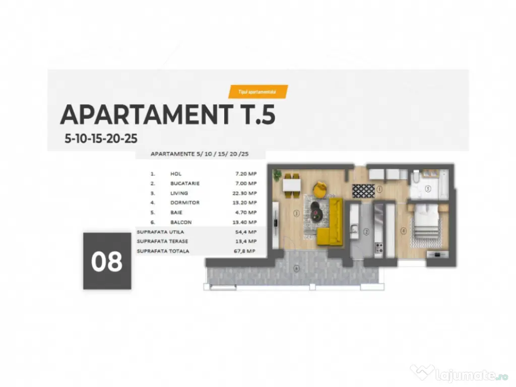Ultracentral | Piata Unirii | 2 camere, 68 mp (terasa 13 mp) 