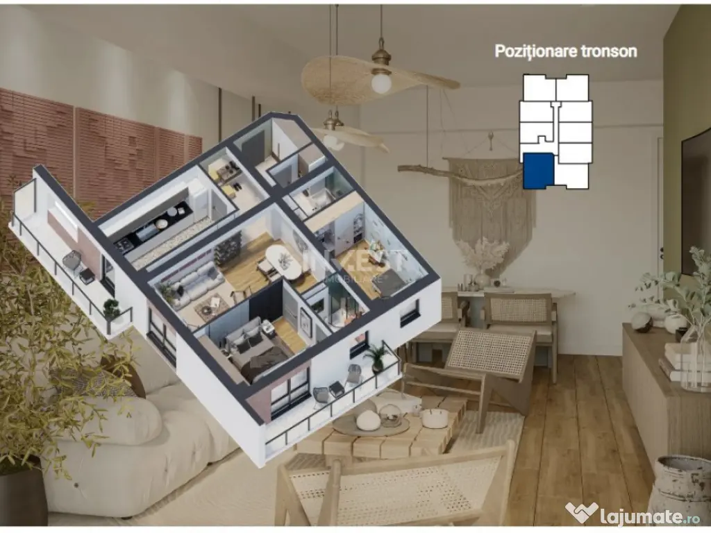 APARTAMENT CU 3 CAMERE , 82MP , BLOC NOU GALATA, COMISION 0%