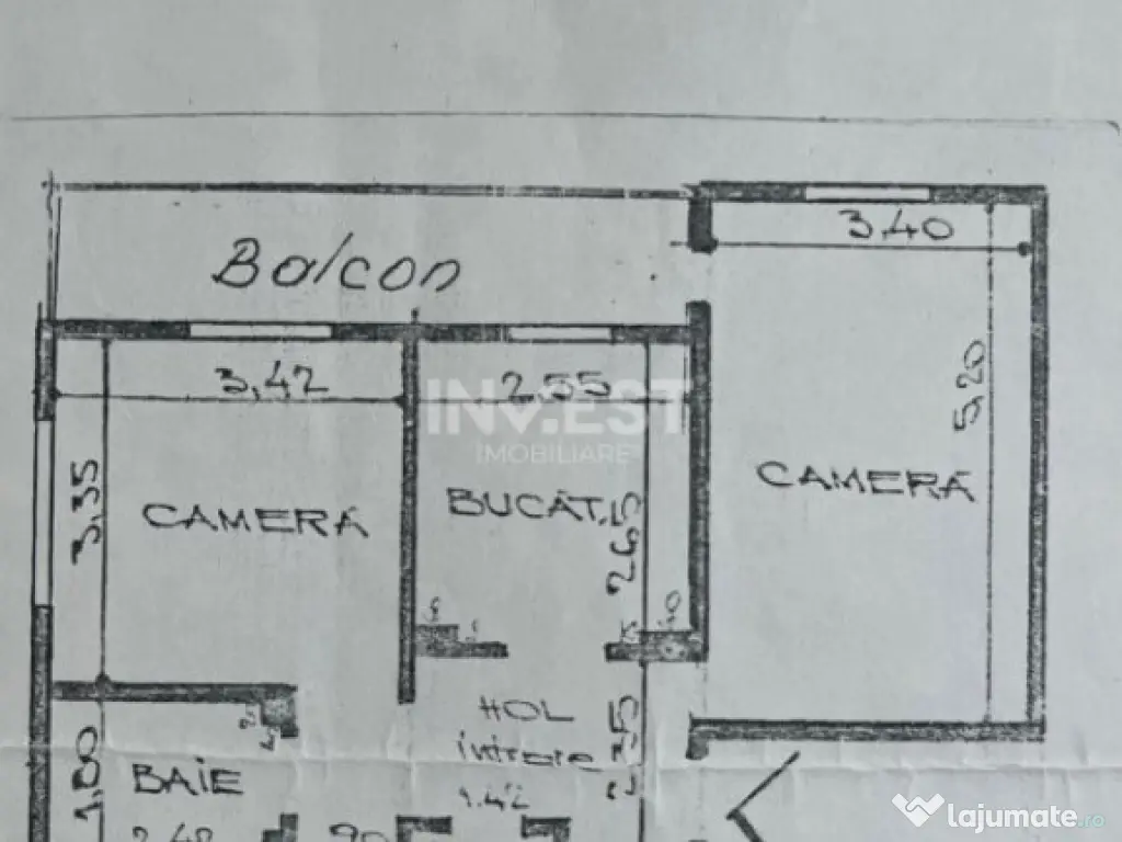 De vânzare: Apartament 2 camere decomandat – Moara de Foc