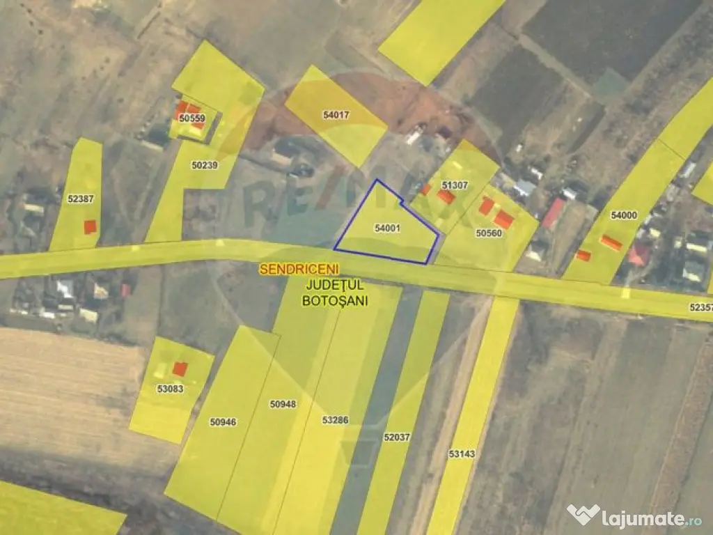 Teren intravilan 2,036mp Pădureni-Șendriceni, Botoșani 
