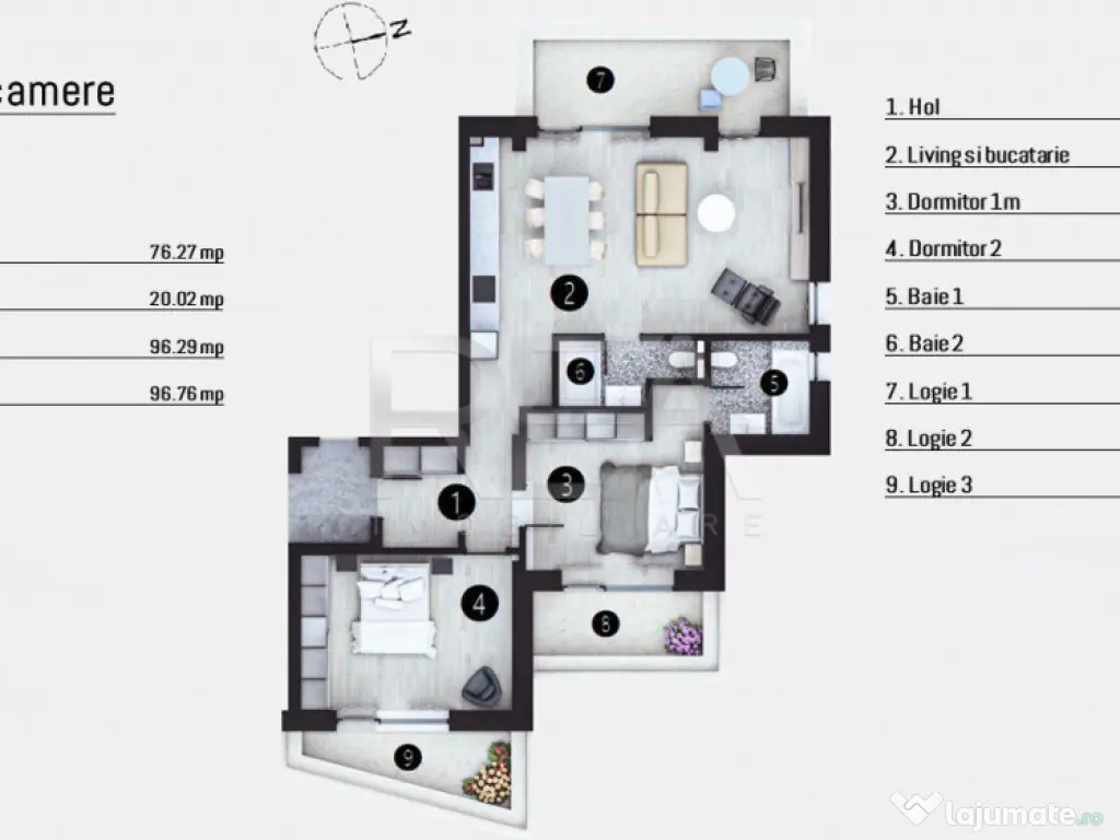 3 camere Doamna Ghica – Confort total și eficiență NZ 