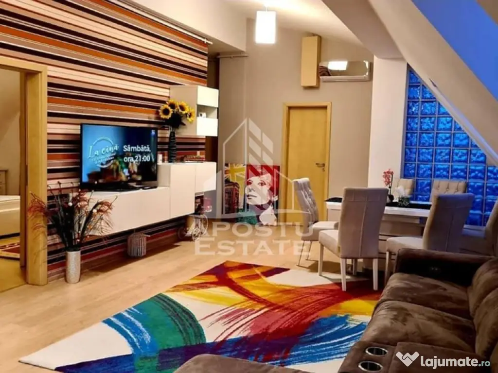 Apartament tip penthouse cu 3 camere, 2 bai, zona Toronta...