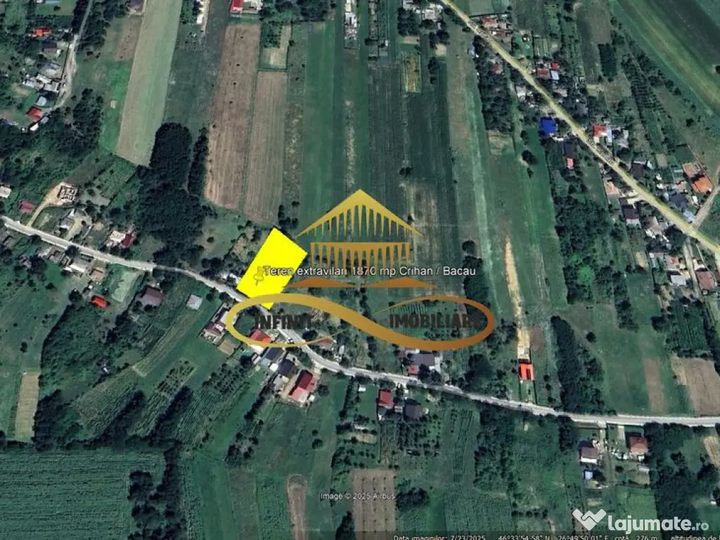 Teren extravilan 1870 mp-de vanzare 14€/mp Sohodol / Bacau 