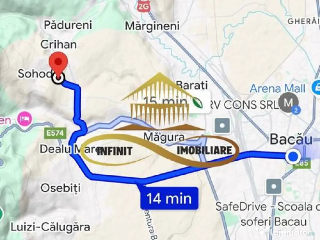 Teren extravilan 1870 mp-de vanzare 14€/mp Sohodol / Bacau 