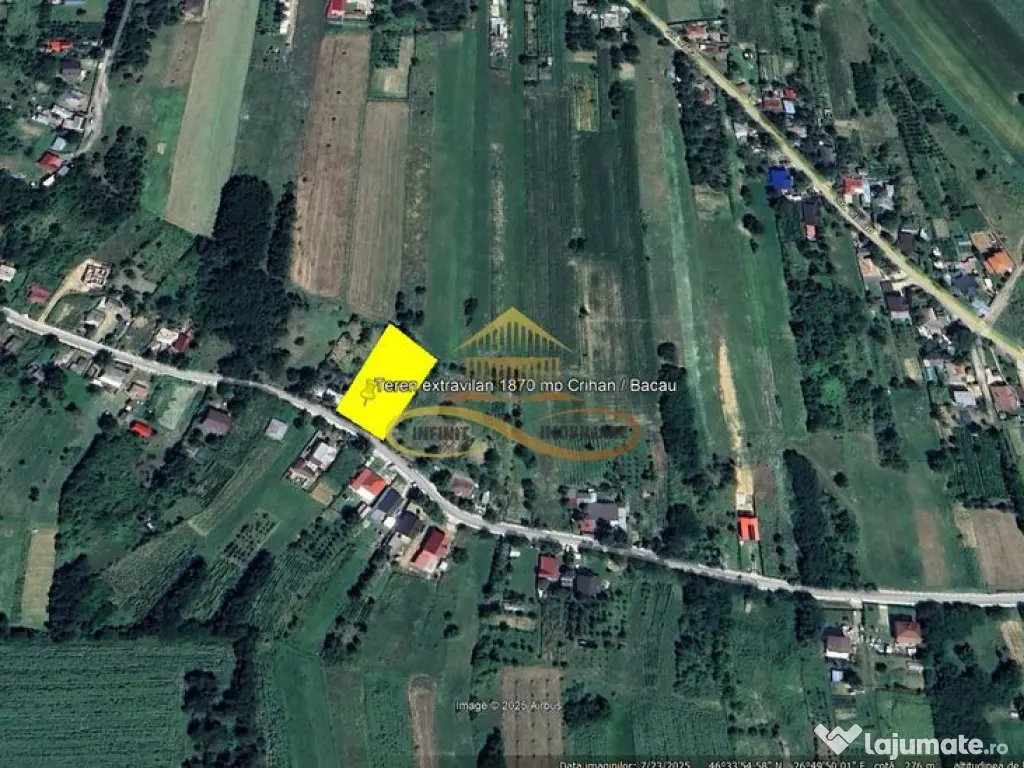 Teren extravilan 1870 mp-de vanzare 14€/mp Sohodol / Bacau 