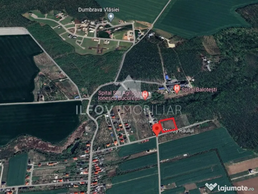 Teren intravilan Balotesti 9782mp 96ml deschidere langa padu 