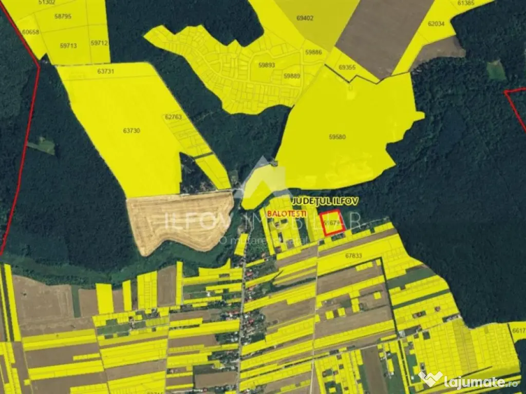 Teren intravilan Balotesti 9782mp 96ml deschidere langa padu 