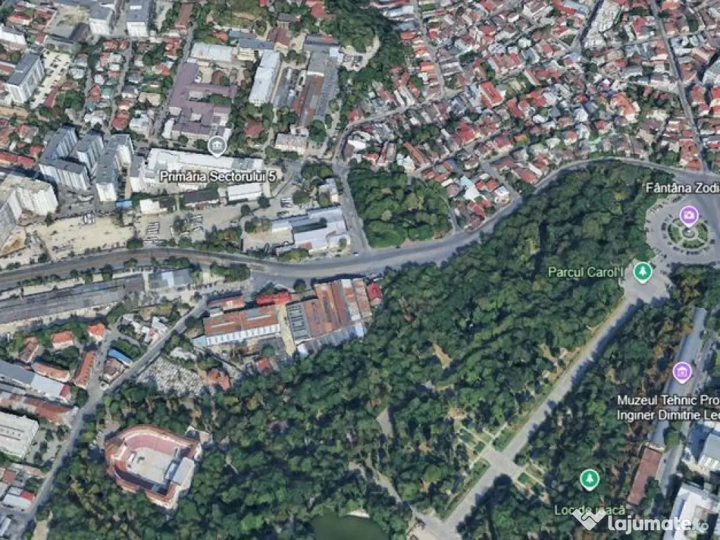 Zona Parcul Carol 17.000 mp desch 200 m urbanism P+4+M 