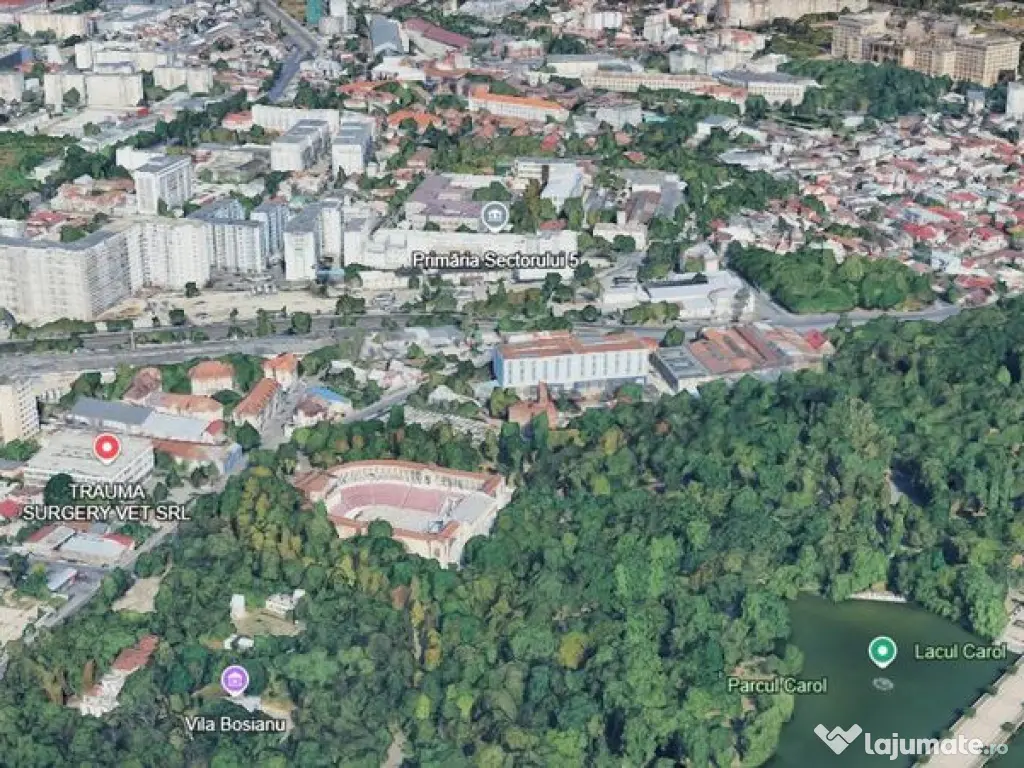 Zona Parcul Carol 17.000 mp desch 200 m urbanism P+4+M 