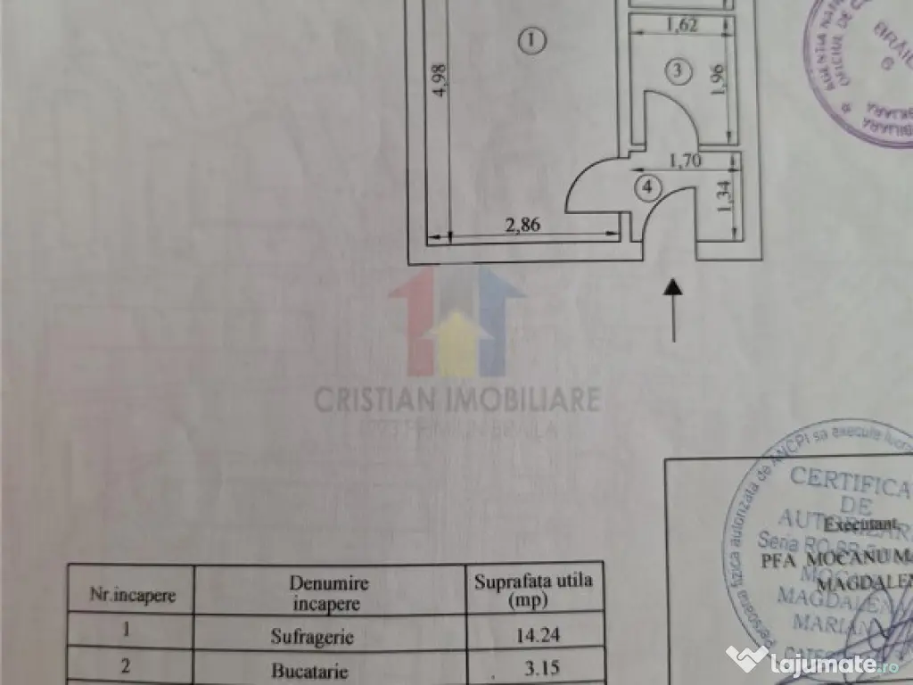 Garsoniera Mobilata, confort 1, Disponibila Imediat, Doroban 