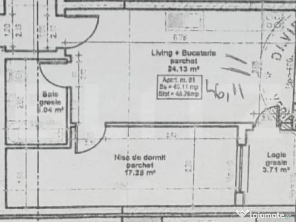 Apartament cu 2 camere, 50 mp, etaj intermediar, zona BMW