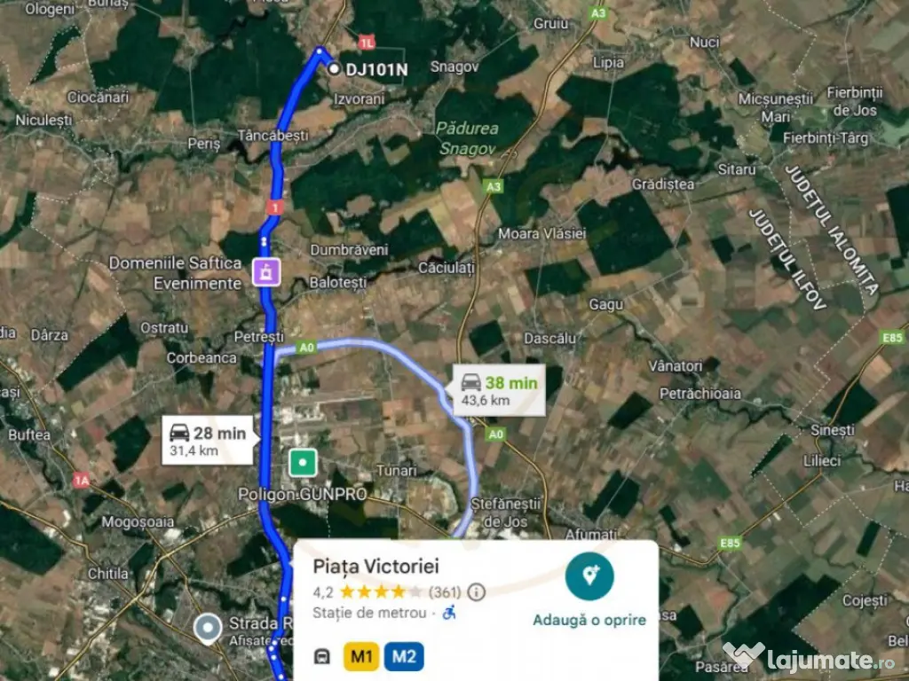 Teren pentru constructie casa cu utilitati – Ciolpani, zon 