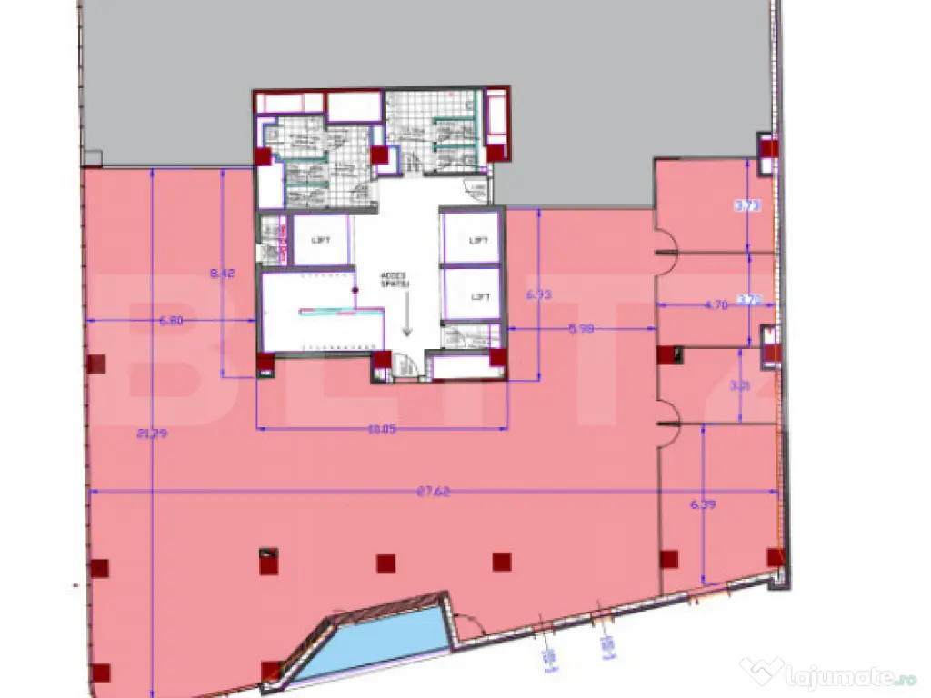 Spațiu birouri, 530 mp, zona centrală