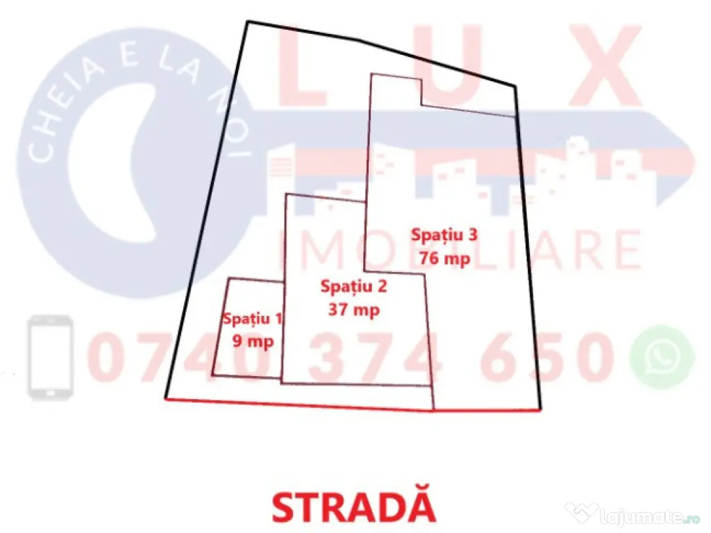 ID 6146 – DE VÂNZARE 3 spații comerciale și teren 