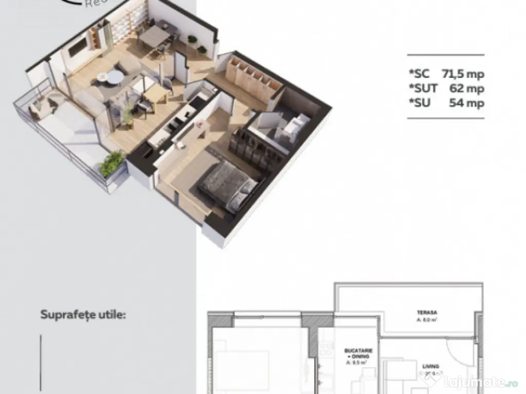 Apartament 2 camere Cloud 9 Pipera - bloc nou 
