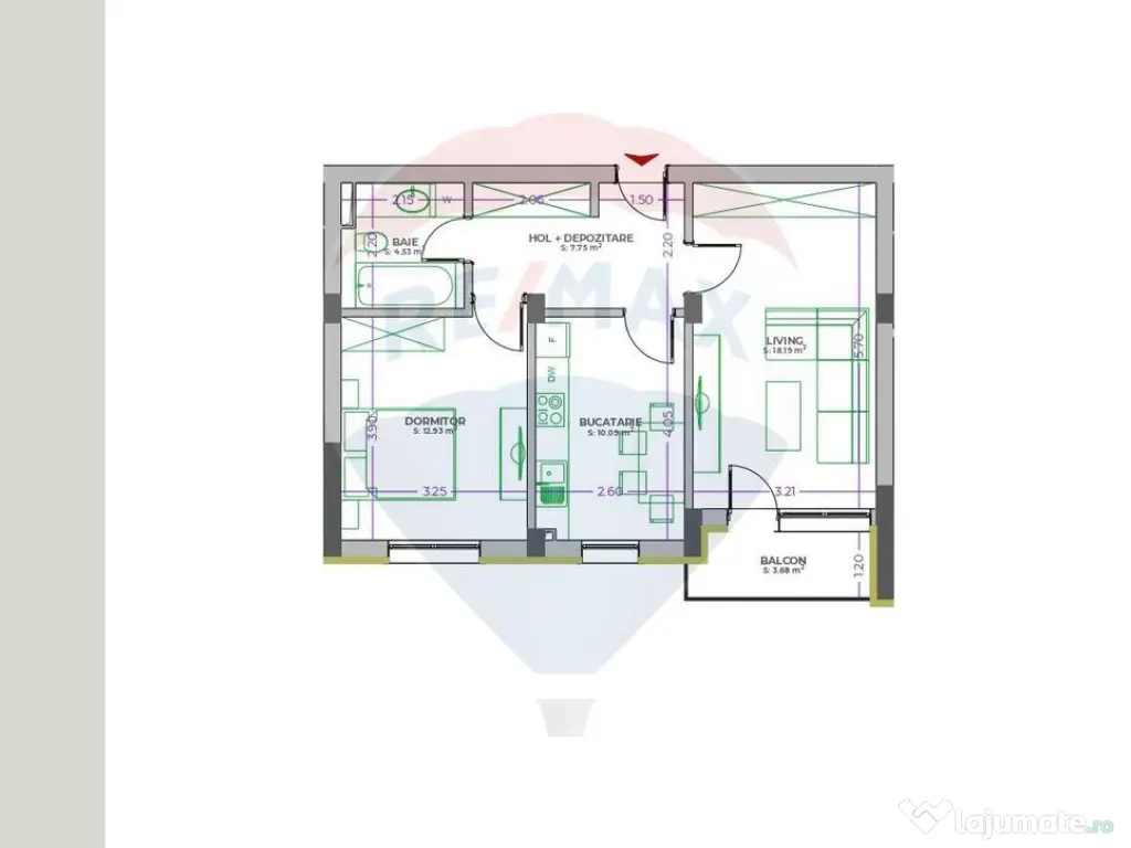 NOU! Apartament 2 camere cu boxa și parcare subterană 