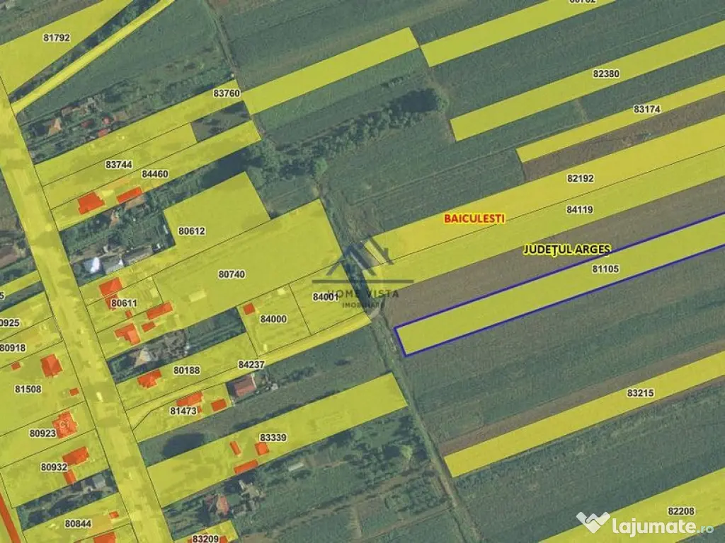 Teren intravilan 5.699 mp – Băiculești, jud. Argeș 