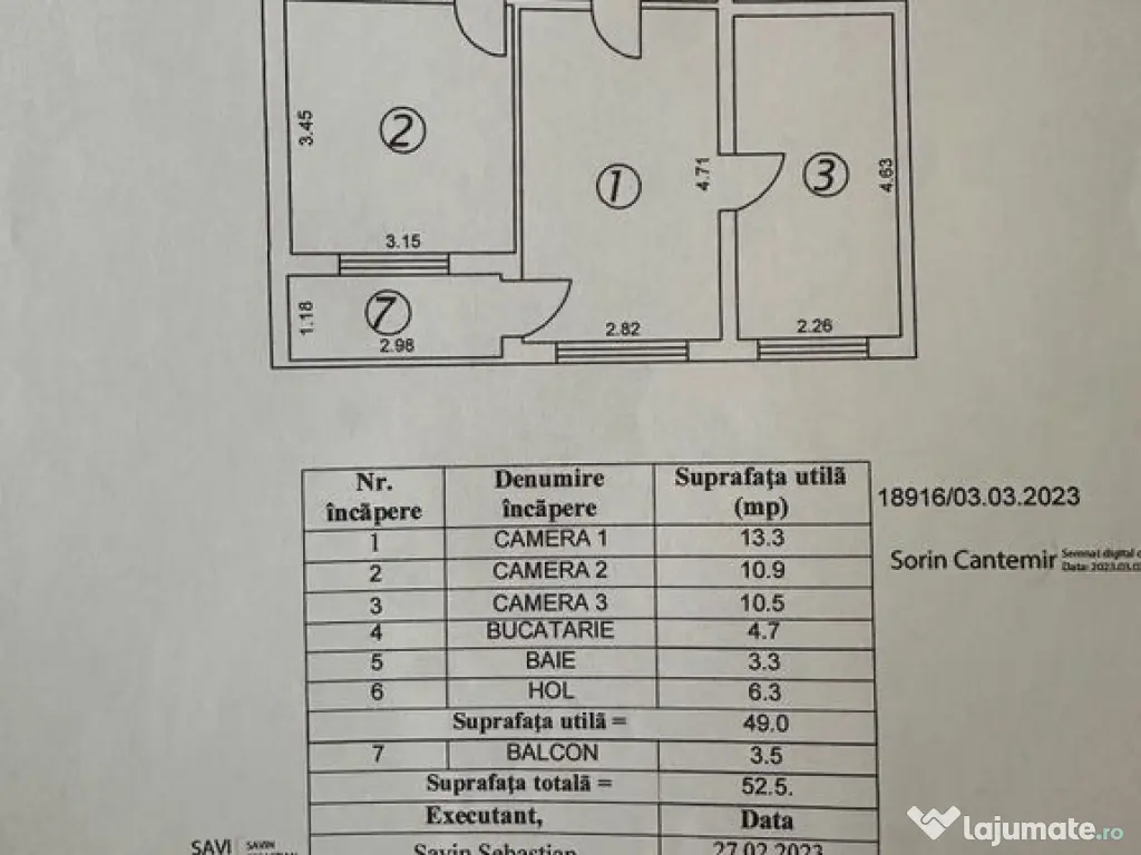 Apartament 3 cam Micro 38 ,et 3,mobilat si utilat