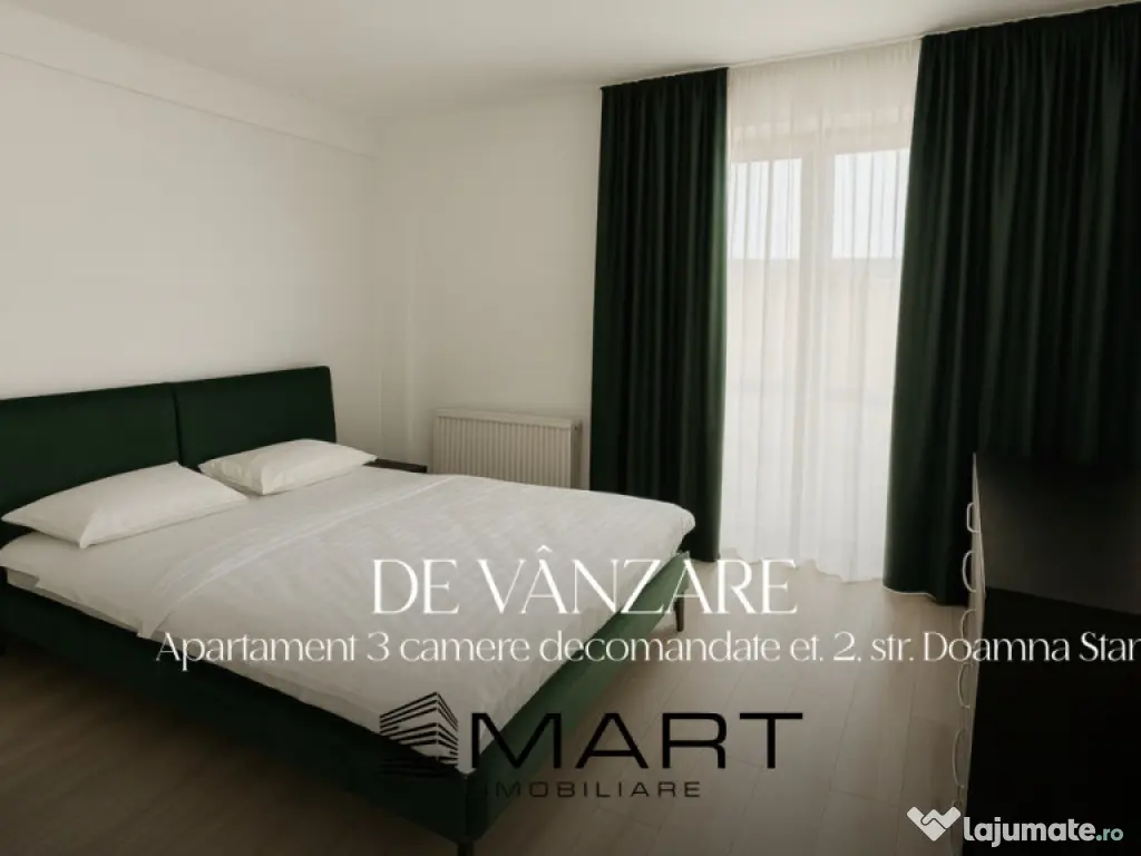 Apartament bloc nou,3 camere, etaj 2 cu lift, loc de parcar