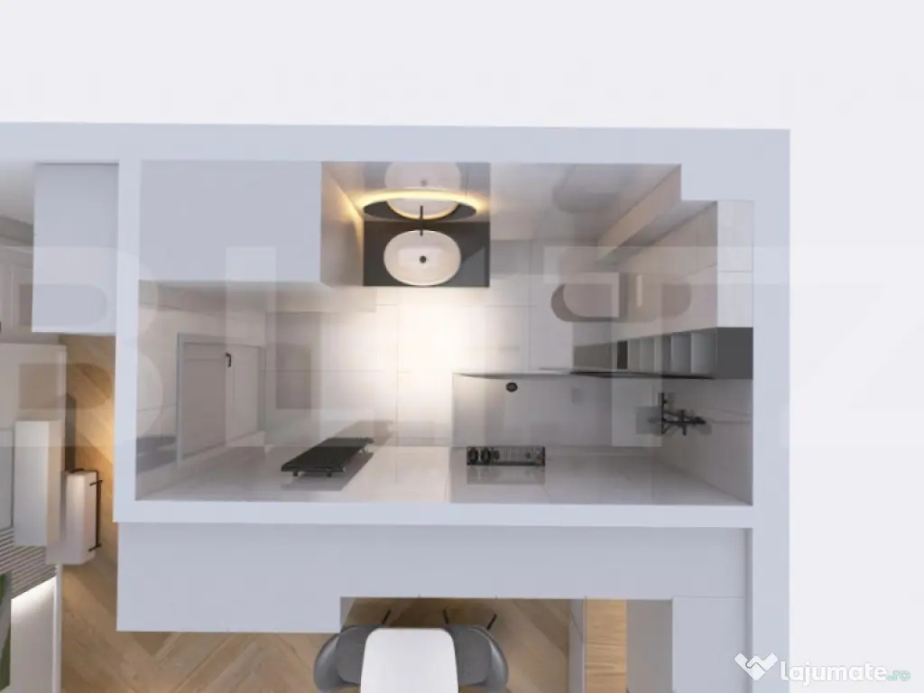 Apartament nou modern, 2 camere, centrala pe gaz si panouri