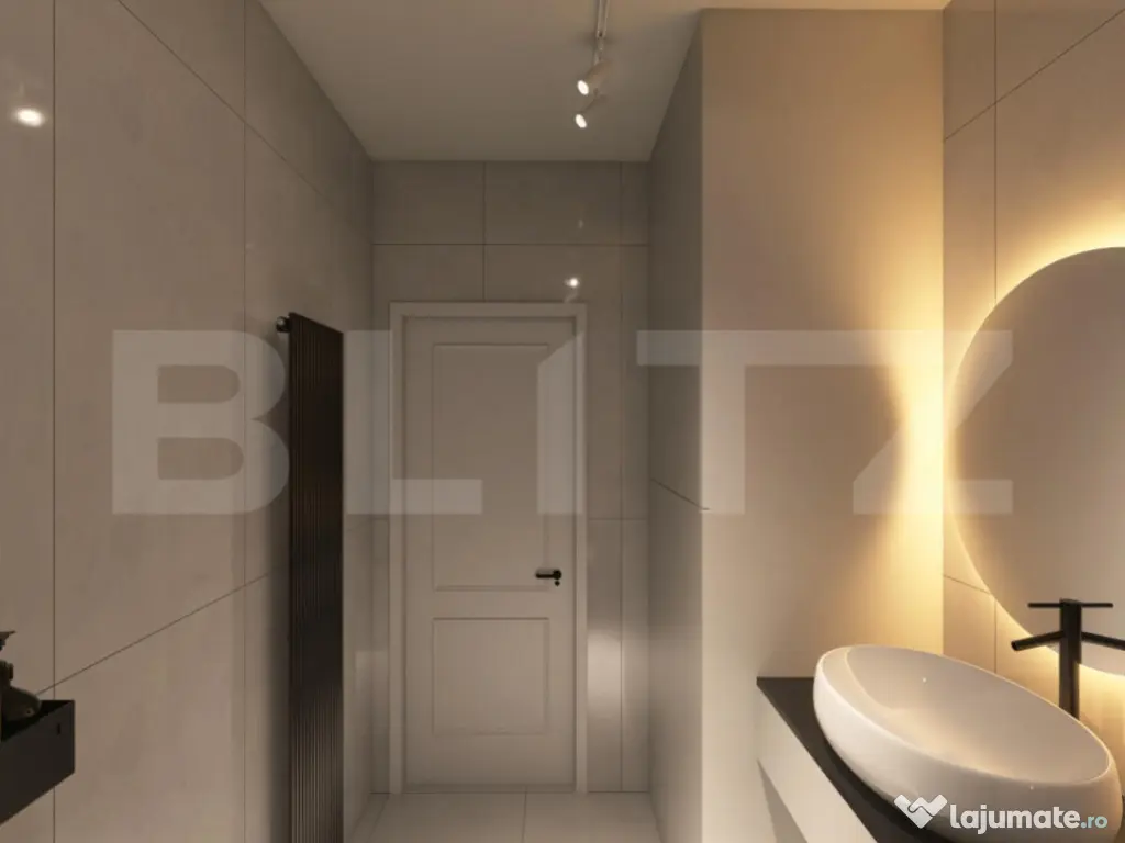 Apartament nou modern, 2 camere, centrala pe gaz si panouri