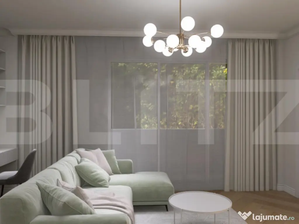 Apartament nou modern, 2 camere, centrala pe gaz si panouri