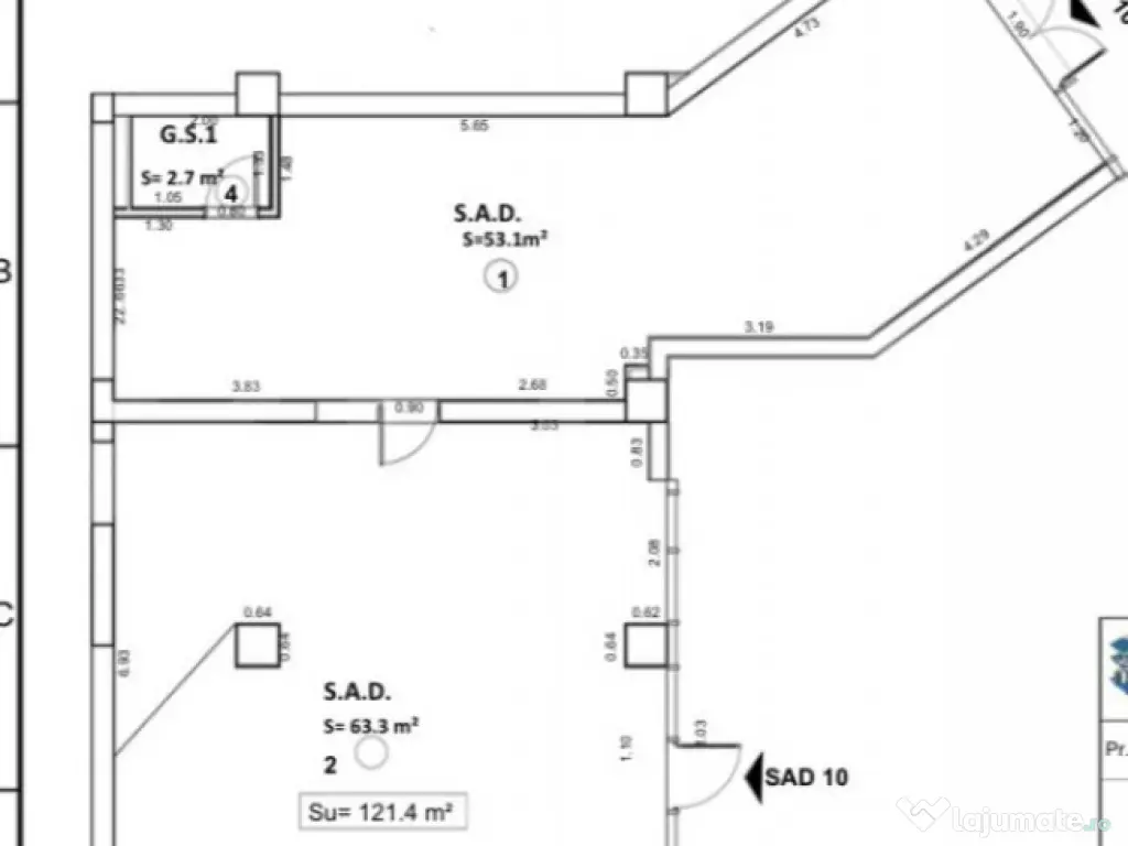 Spațiu comercial, 121,40 mp, zona Centrala