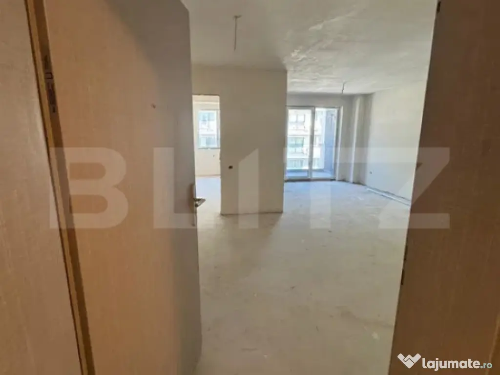Apartament 2 camere semifinisat, 56 mp cu balcon de 8 mp, î
