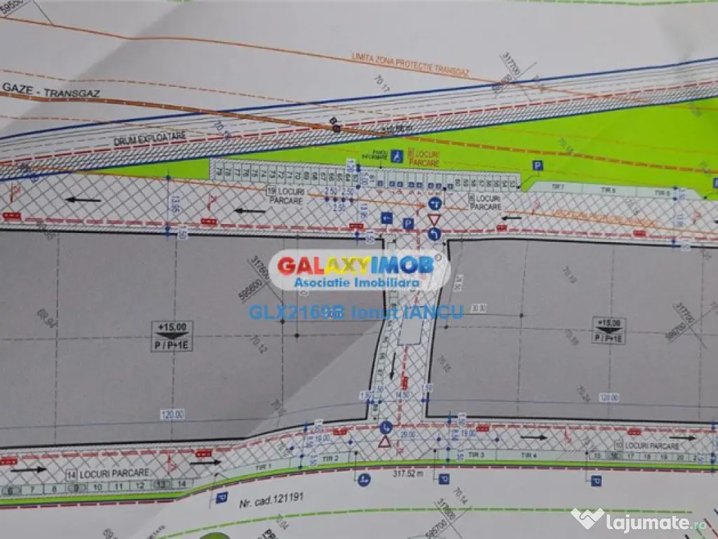 Teren 33500 m.p.PUZ Aprobat Industrial - Servicii - Hale