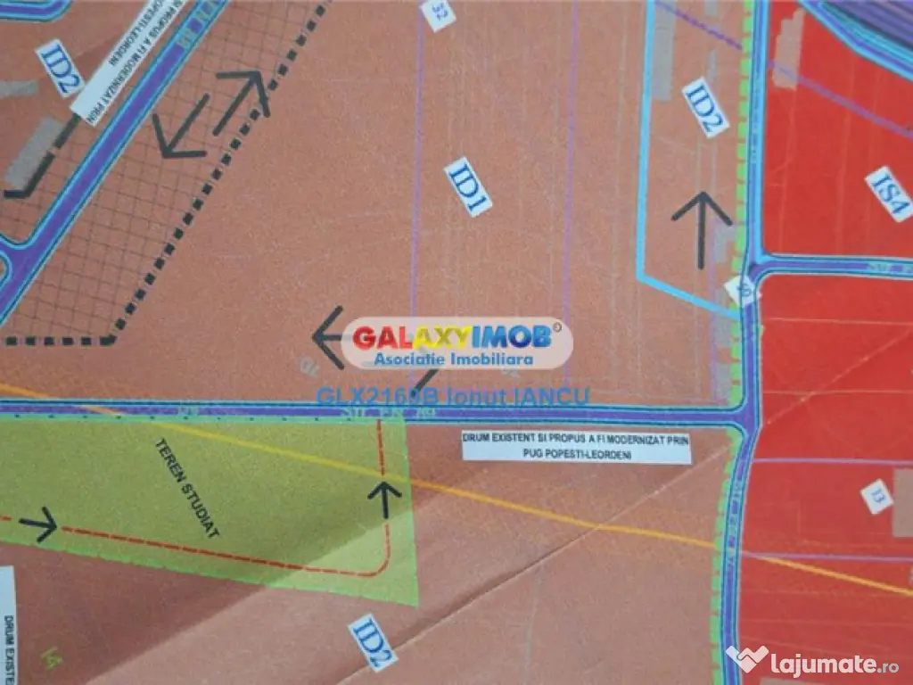 Teren 33500 m.p.PUZ Aprobat Industrial - Servicii - Hale