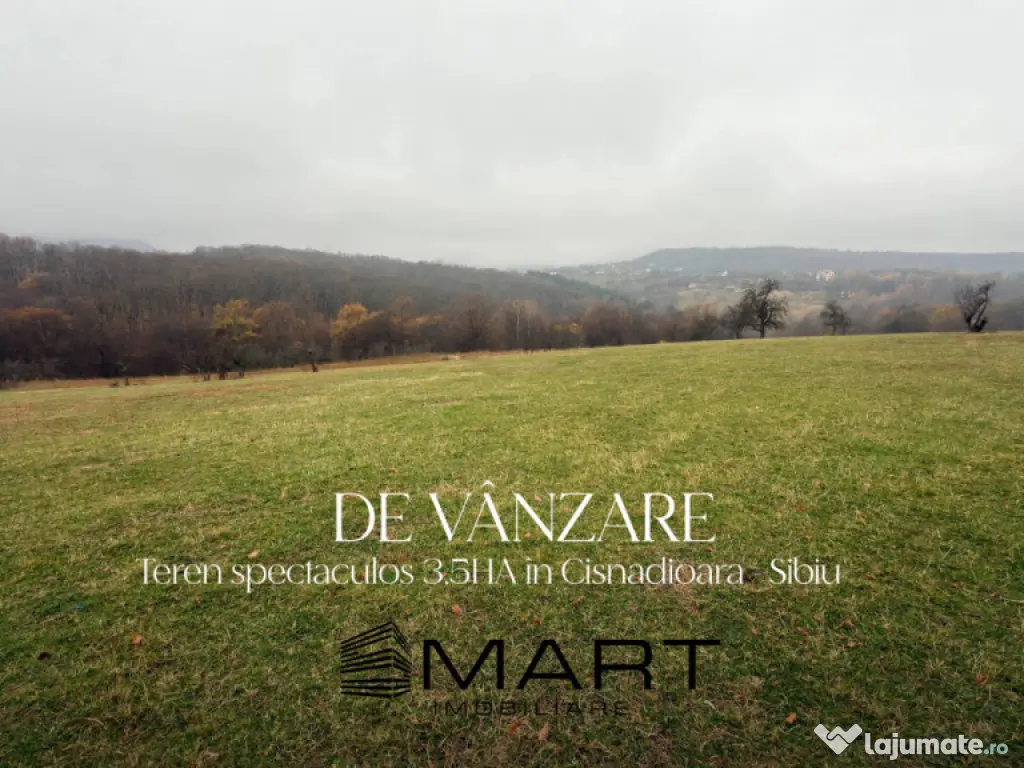 Teren spectaculos 3,5HA zona Cisnadioara