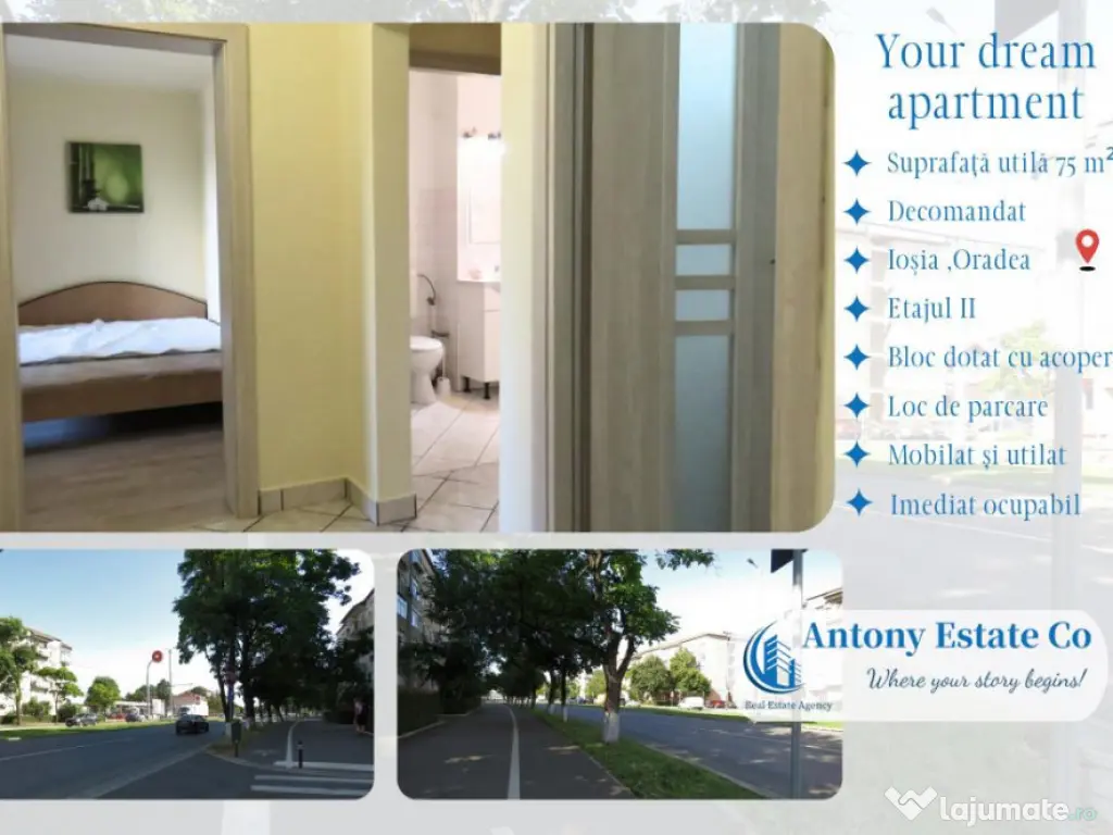 Apartament de inchiriat, 3 camere, decomandat, tip D - Orade 