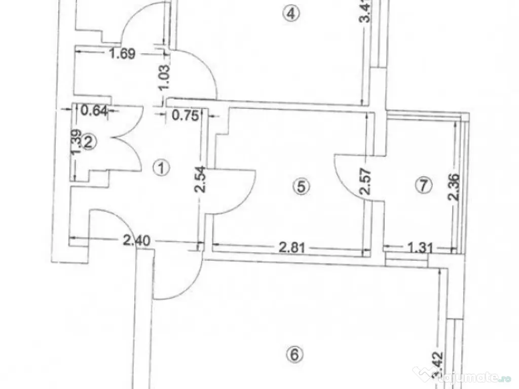Apartament 2 camere decomandat zona Dacia 