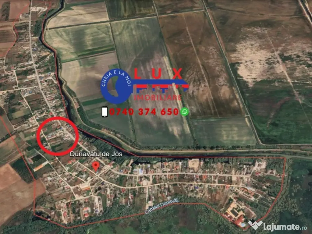 ID 7896 Teren intravilan - Dunăvățu de Jos - DRUMUL JUDEȚEAN