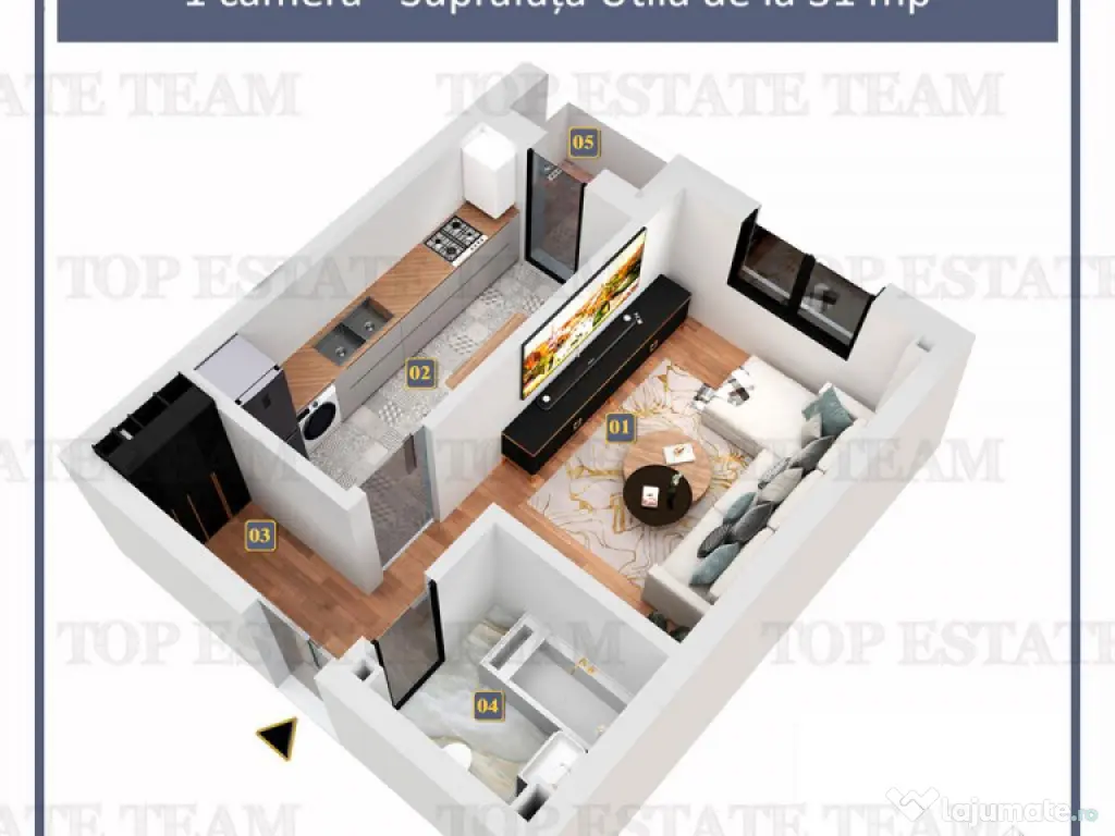 Promotie de PASTE! Studiou cu finisaje premium si mobila de 