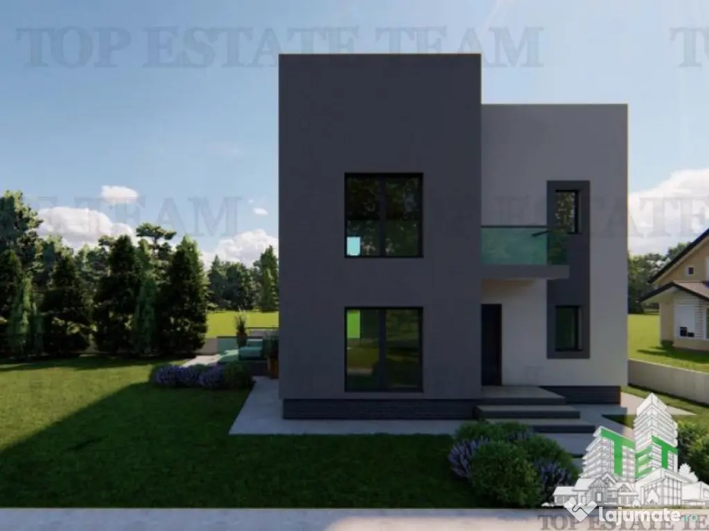 Vila individuala pe stil Mediteranean, cu 4 camere, 3 bai, 2